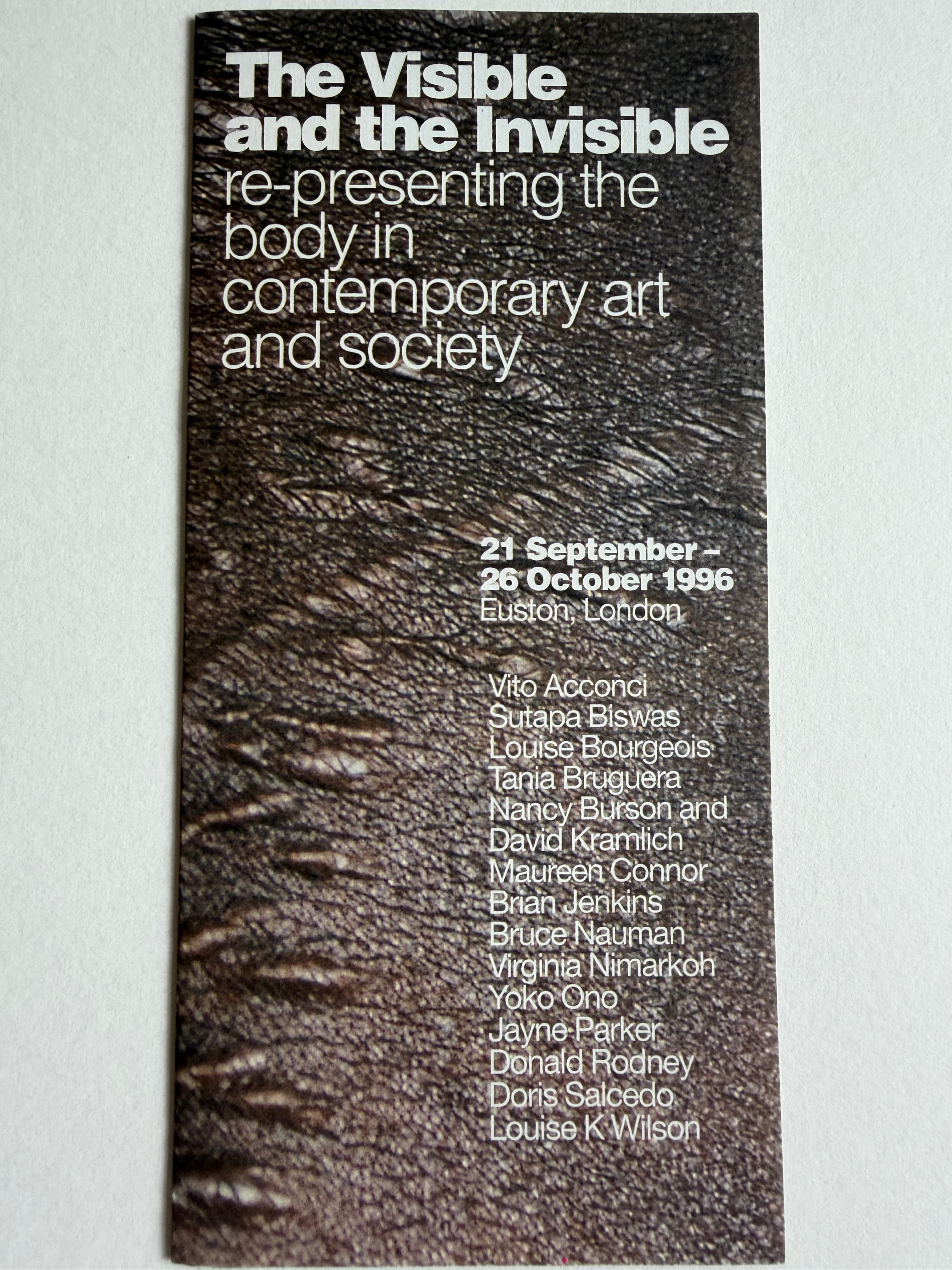 The Visible and the Invisible: Re-presenting the Body in Contemporary Art and Society image 1