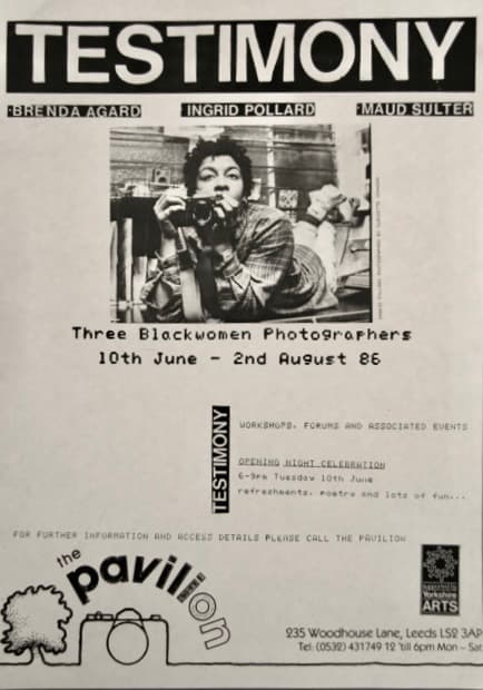 Co-curated by Sutapa Biswas, Testimony: Three Black Women Photographers - Brenda Agard, Ingrid Pollard and Maud Sulter image 1